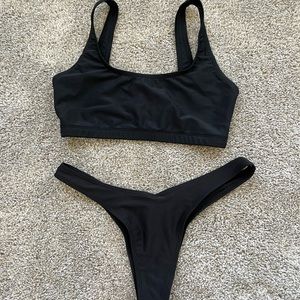Prettylittlething two piece black bikini